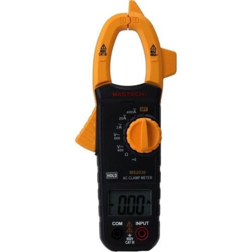 Multitester MASTECH MS2030 Digital C Clamp Meters 400A multimeter with AC/DC Voltage Resistance Continuity Test & Data Hold