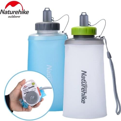NatureHike NH61A065-B 500ml 750mlL Silicone Collapsible Folding Water Bottle Container Kettle Cup Flask Drinking Bag Camping