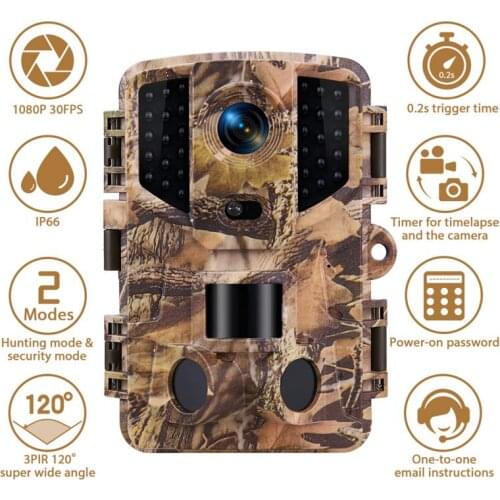 PR900 1080P Wildlife Surveillance Hunting Camera PIR 110 Degree IR Scouting Night Inspecting Waterproof USB 2.0 Trail Camera