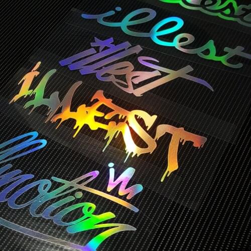 Car Styling Vinyl Decals for HellaFlush HF Illest Fatlace Haters Slow Boost Fashion Graphics Motor Bike Racing Laser