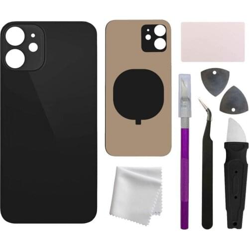 Back Glass Housing Battery Back Cover Replacement with Pre-installed Adhesive Tools for iPhone 12 6.1 Inch All Carriers