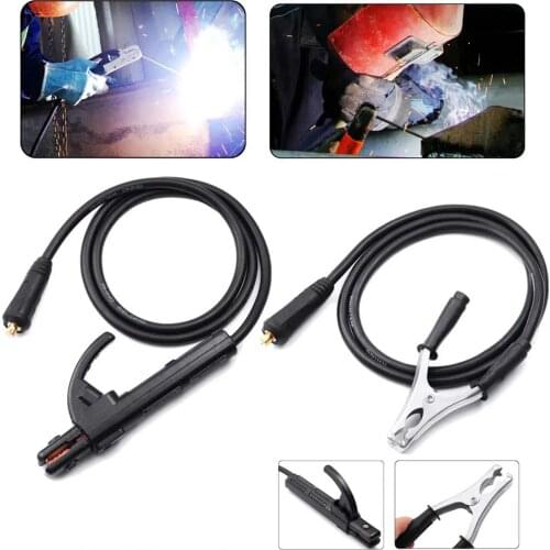 Professional 200A Groud Welding Earth Clamp Clip Set for Mig Tig ARC Welding Machine 1.5M Cable 10-25 Plug