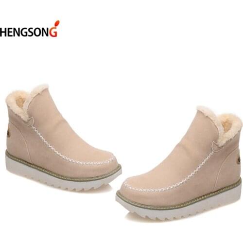 Snow boots 2018 autumn winter classic flats women winter boots warm fur plush Insole ankle boots women shoes shoes women