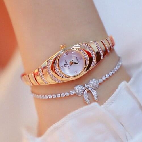 Women Watches Luxury Brand Dress Casual Quartz Small Dial Ladies Wrist Watches Rhinestone Rose Gold Watches For Women 2019