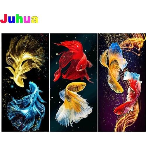 Goldfish diy Diamond painting kits Full Square/Round mosaic animal fish Diamond Embroidery diamond stitch home decor
