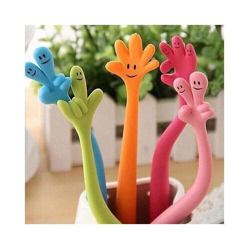 1 Pcs 0.5mm Cute Finger Ballpoint Pen Plastic Ball Pens Writting Stationery Office School Supplies