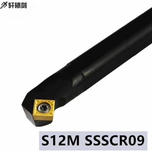 1PC SSSCR SSSCL S12M SSSCR09 SSSCL09 Lathe Tool Holder CNC Shank Turning Drill Pipe Carbide Insert SCMT