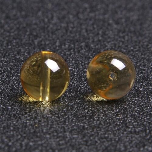 15.5"Natural Citrin 6 mm 8 mm 10 mm Yellow Crystal Bead Polished Round Loose Beads For DIY Making Jewelry Women Buddha Bracelet
