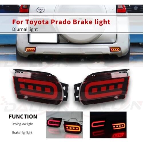 2PCS LED Rear Fog Lamp For Toyota Land Cruise Prado 150 FJ150 Car LED Bumper Light Brake Light Turn Signal Indicator Reflector