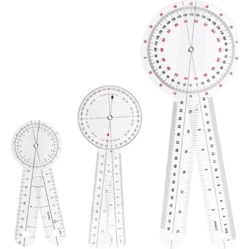 3pcs/set Spinals Goniometer Protractors Userful Multi-Ruler Goniometer Angle Spinal Ruler 360 Degree 180 Degree
