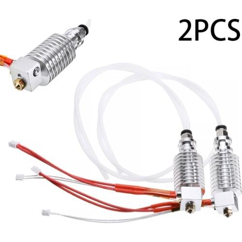 2pcs 12V 3D Printer V5 J-head Hotend Extruder Kit Thermistors Cartridge Heater Hotend for Anycubic I3 Mega 3D Extruder Printer