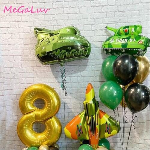 40inch Gold Foil Number Balloons Tank Airplane Inflatable Balls Baby Shower Birthday Wedding Decor Aluminum Foil Balloons Globos