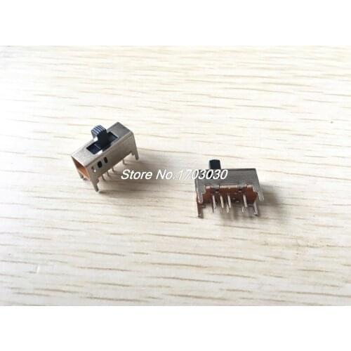 5 Pcs 5mm High Knob 8 Pin 3 Position 2P3T DP3T Vertical Slide Switch 0.5A 50V DC