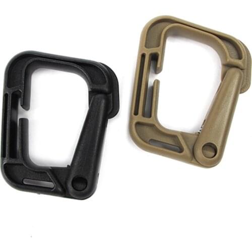 5PCS EDC D-type Spring Plastic Webbing Strap Hanging Buckle Outdoor Camping Tactical Backpack Bag Accessories EDC Tool