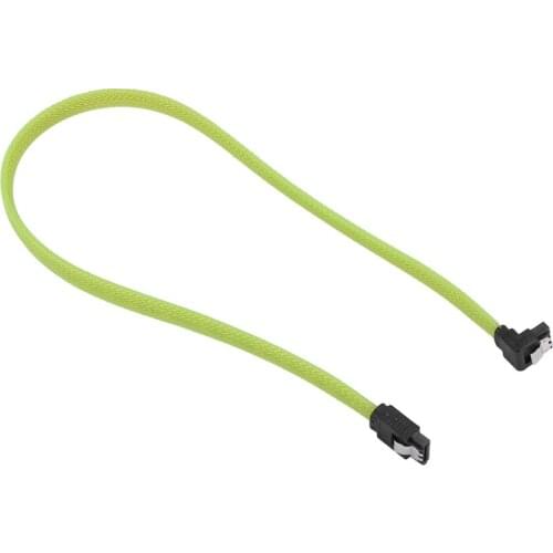 50CM SATA 3.0 III SATA3 7pin Data Cable Right Angle 6Gb/s SSD Cables HDD Hard Disk Data Cord with Nylon Sleeved