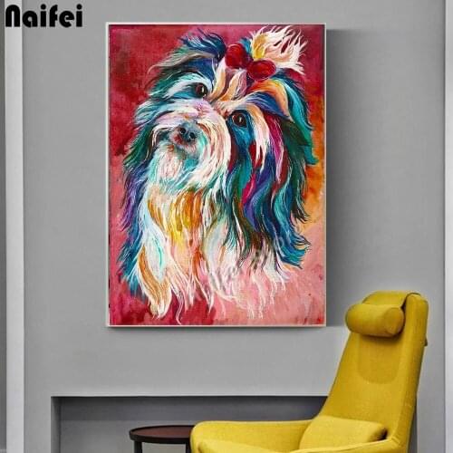 Diamond Painting Yorkshire Terrier Picture Of Rhinestones 5d Diy Diamond Embroidery Full Square Cross Stitch Home Decor Wall Art