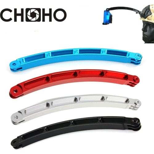 Aluminum Alloy Helmet Stick Extension Arm Mount for GoPro Hero 9 8 7 6 Xiaomi Yi SJCAM SJ4000 H9 Sport Camera Go pro 8 Accessory