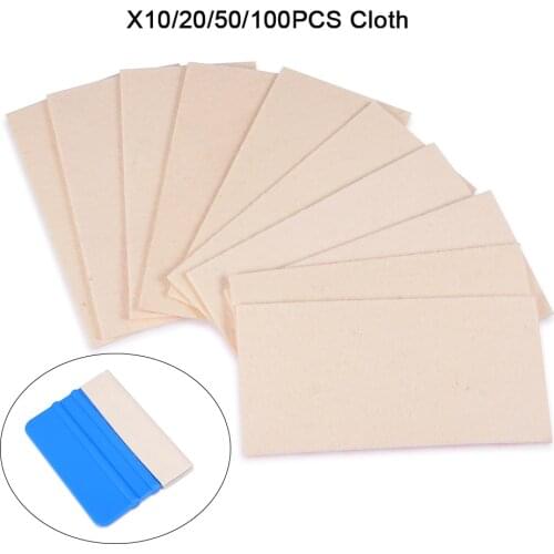 EHDIS 10/20/50/100pcs Spare Wool Felt Cloth Edge For 4" 10cm Vinyl Wrapping Squeegee Window Film Tint Scraper Car Accessories