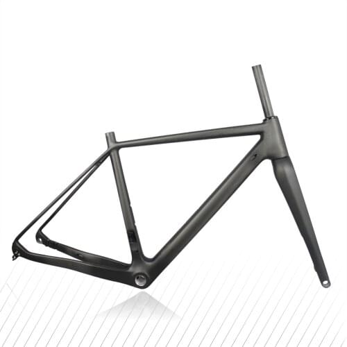 China bicycle frame cyclocross carbon bicycle frame 142*12mm rear thru axle carbon cyclocross frame warranty 2 years