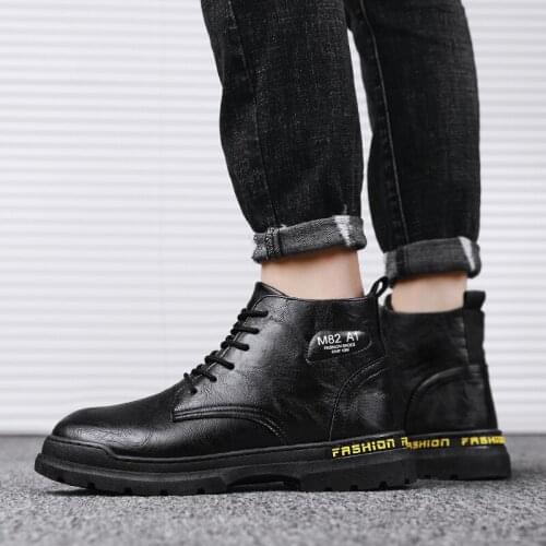 Cowboy top leather de couro home for work boots BOOTS hightop MEN sapato rock Winter mens summer ANKLE western chelsea casual