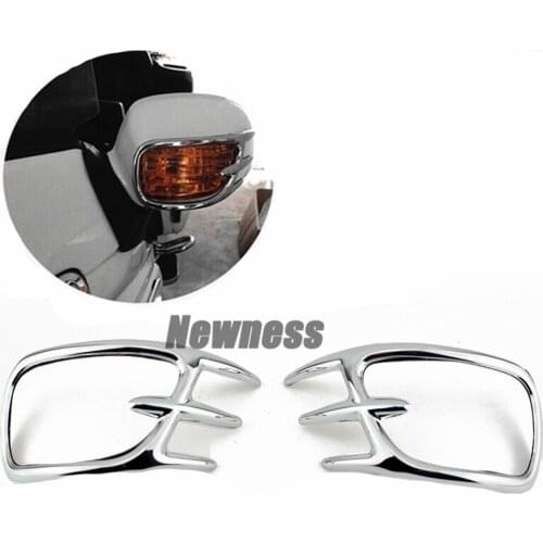 Left Right Motorcycle Show Chrome Pair Fairing Mirror accent grilles Back Accent Grilles for Honda Goldwing GL1800 2001-2011