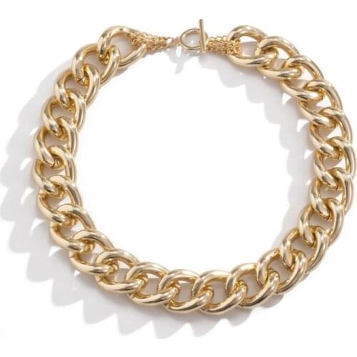 Hot Seller Jewelry Fashion Simple Multi-element Clavicle Necklace Exaggerated Geometry Aluminum Zipper