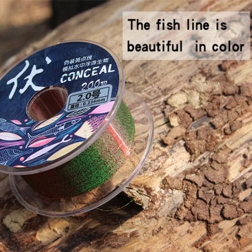 Nylon thread Camouflage speckle line Invisible line Sandfish Lures line Strong tension200m