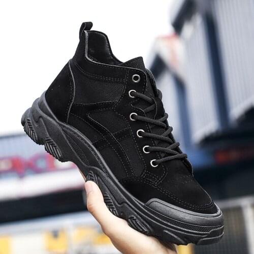 2020 Autumn New Boots Mens Boots Mens British Mid-top Fashion Locomotive Boots Thick-soled Hot Style Mens Shoes