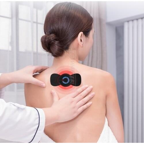 New Portable Mini Electric Neck Cervical Massager Stimulator Back Thigh Massager Pain Relief Massage Patch Intelligent Wireless