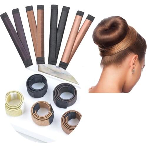 2021 New Wig Donut Headband Women Hair Accessories Girls Magic Hair Bun Tools Maker Bud Hair Band French Dish Twist DIY Hairsty