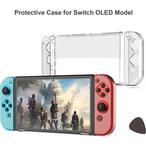 TPU Clear Case For Switch OLED Model Protective Shell Cover Soft Case Console Anti-fall Shockproof Anti-fingerprint