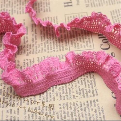 Rose 20meters 2.5cm Elastic Lace for Fabric Wap Knitting DIY Garment Accessories EL0021