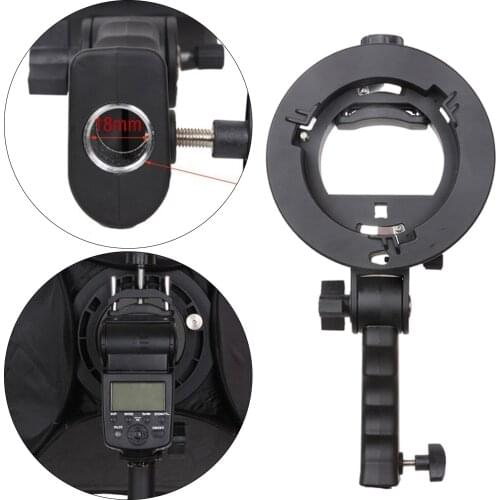 S-Type Bracket Holder with Bowens Mount for Speedlite Flash Snoot Softbox Beauty Dish Reflector Umbrella Photo Studio