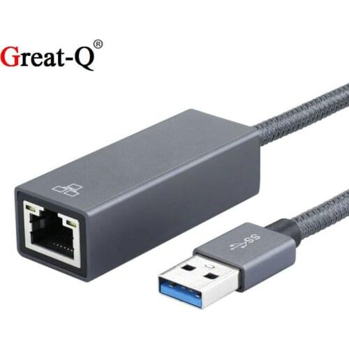 USB 3.0 to RJ45 Network Card Lan Adapter 10/100/1000 Mbps Ethernet Adapter AX88179 For Tablet PC Win 7 8 10 XP