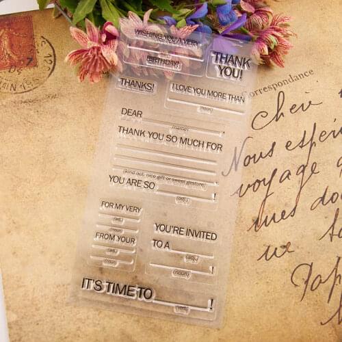 Thank You Words Stamps New 2020 letters Clear Stamps for Scrapbooking Transparent Rubber Seal Stamp for Card Making