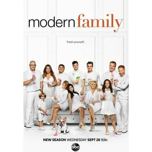 Modern Family TV Series Wall Sticker Silk Poster Art Light Canvas Home Decoration