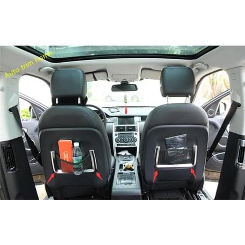Lapetus Rear Behind Seat Storage Bag Net Cover Trim 2 Pcs Fit For Land Rover Discovery Sport 2015 - 2019 ABS Auto Accessories