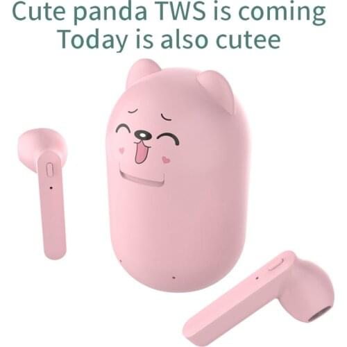 TWS Earbuds Fone Bluetooth Wireless Stereo Earphone Cute Panda Kawaii Gaming Headset Sport Auriculares De Ouvido Sem Fio Pro PS4