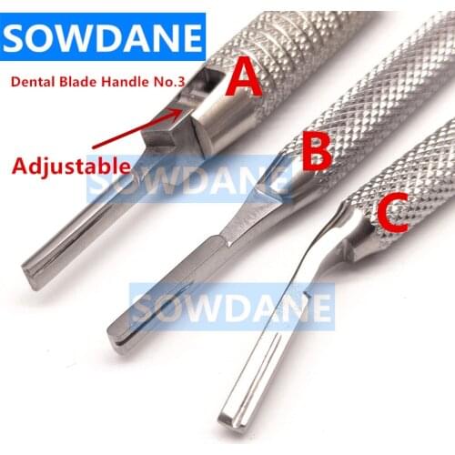 High Quality Stainless Steel Dental Scalpel Handle No.3 Dentist Blade Handle Dental Oral Hilt Surgical Tool
