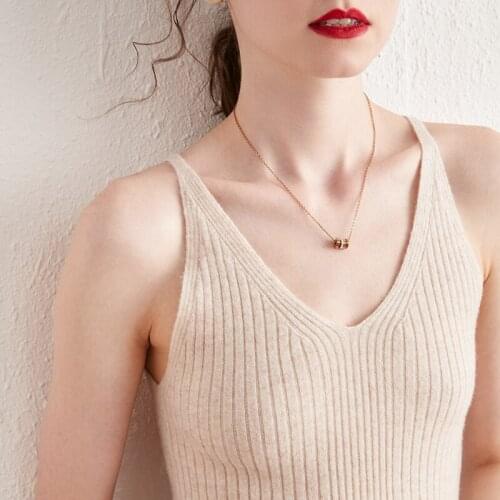 Women Vest High Elastic 100% Pure Goat Cashmere Knitted Pullovers Winter Autumn New Sleeveless V-neck Sweaters Ladies Tops