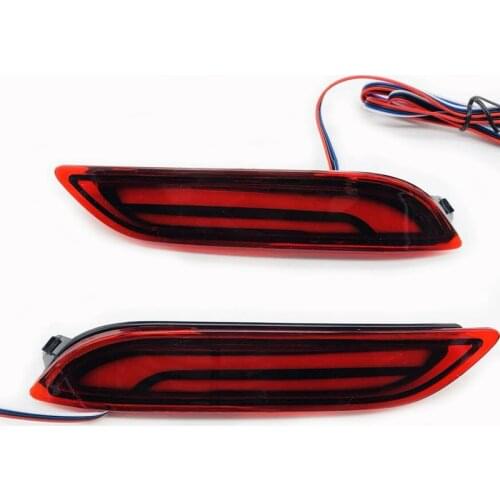 1 Pair 12V Car DRL LED Rear Bumper Reflector Tail Brake Stop Light Turn Signal Lamp Fit for Toyota Camry 2018 2019 2020