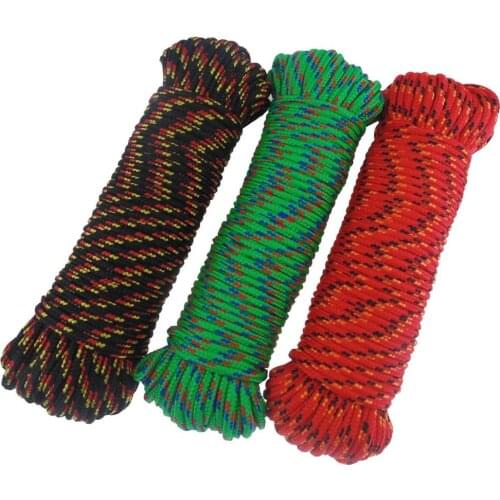 10M/Roll Tent Braid Nylon Rope Utility Polypropylene Rope Tent Line Camping Cord Outdoor Sports Camping Hiking Tent Accessories