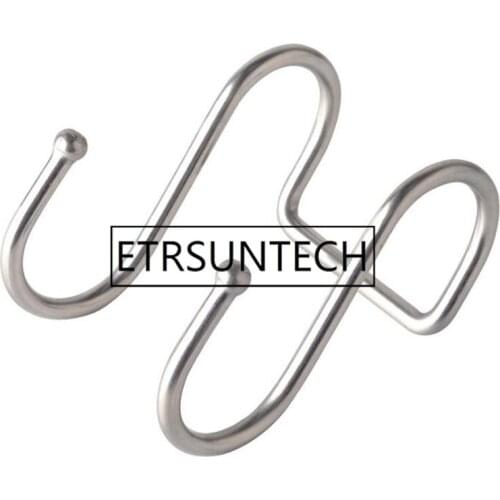 100pcs Stainless Steel Double S Shape Storage Hook For Bathroom Kitchen Wall And Door Organizer Accessories
