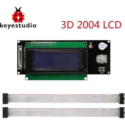 Keyestudio LCD2004 Display 3D Module With SD Card Slot + 30cm Cable For Arduino / 3D Printer