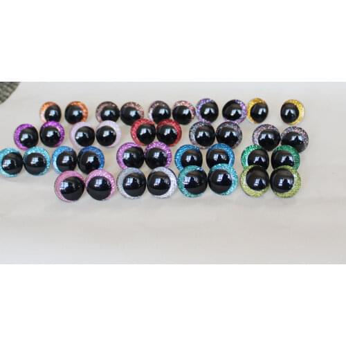 500PCS/LOT NEW STYLE 25mm Cartoon 3D glitter toy eyes funnny doll eyes With washer FOR PLUSH CRAFT 19colors option