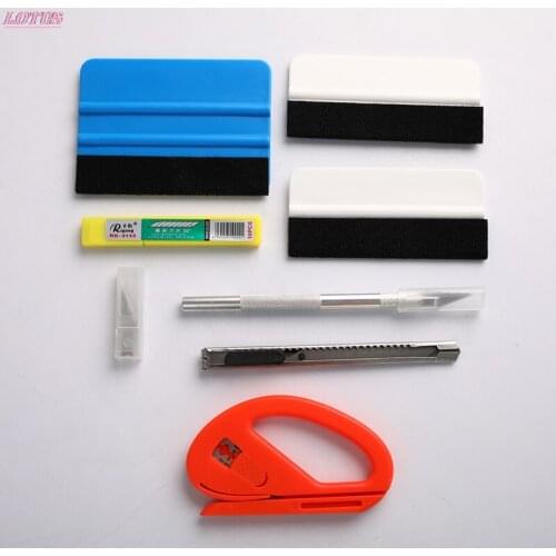 7Pcs Car Window Film Tint Vinyl Wrap Tool Scraper Squeegee Installation Set Kit Car Clean Goods