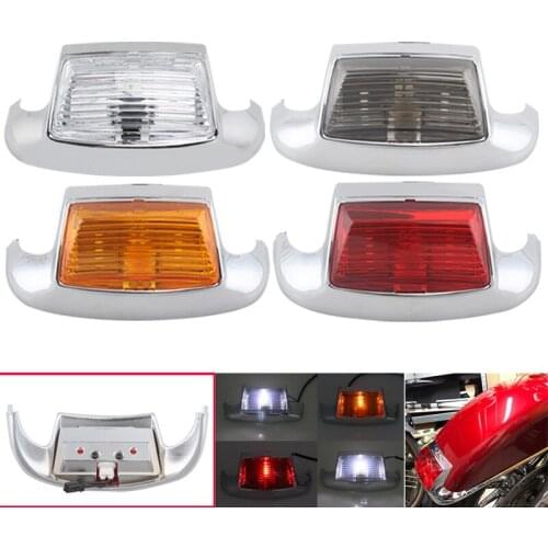 LED Fender Tip Light Front Leading Edge Rear Tailing Edge Driving Brake Light For Harley Electra Glide Road King Softail FLHT