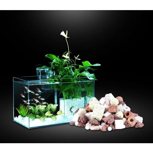 Aquarium 520g filter media Ceramic Bio Rings bacterial Ball Bacterial house Biosphere volcanic stone for fish tank