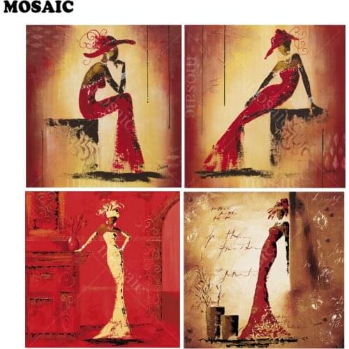 New 5D Diy Diamond Painting Cross Stitch abstract Abstract woman Full Diamond Mosaic Embroidery Patchwork Needlework E353