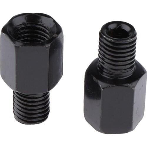 Scooter Motorcycle Rearview Side Mirror RH 10mm - LH 10mm Adapter Black 26 x 15.5 mm